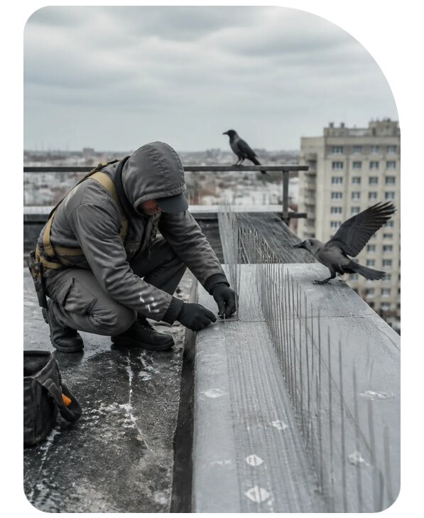 Защита от ворон под ключ в Ижевске по цене от 5194 р. | Сенат-Жвс